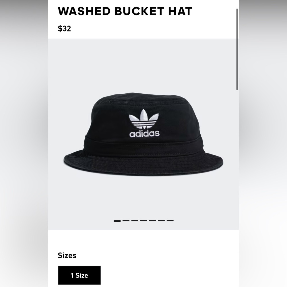 Adidas black bucket hat. Worn once.